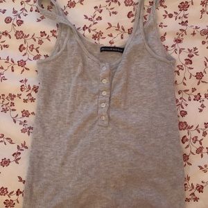 Grey button up tank top